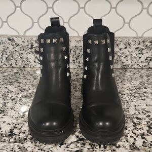 Steve Madden Womens Billiee Faux Leather Pull On Ankle Boots